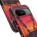Black Gold Trans Am Sunset Tough Phone Case - Palm Boulevard Art