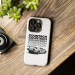 White Countach Retro Tough Phone Case Cover Gift Art