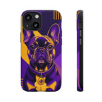 French Bulldog Pop-Art Portrait Tough Phone Case - Purple Gold