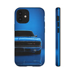 Muscle Car Phone Case Blue 68 Charger RT, Retro Tough Cover for Men