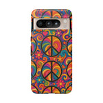Peace Love Rainbow Spiral Art Tough Phone Case