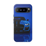 Blue Mustang Art Phone Case, GT500 American Muscle Car Tough Cover for Men