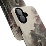 Autumn Temple Steps phone case | Japanese watercolor landscape cover