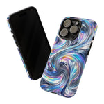 Chrome Metallic Swirl  Art Tough Phone Case