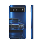 Blue Impala 1964 Phone Case, Classic Lowrider Tough Cover for Classic Car Fans