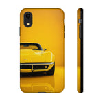 Yellow Corvette Phone Case, C3 Stingray Classic Sports Cover, Gift