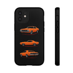 1970 Challenger Phone Case Orange, Three-View Vector Tough Cover