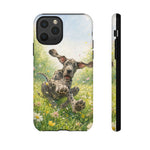 Playful Dog in Meadow Great Dane phone case | Puppy Art Tough Cover