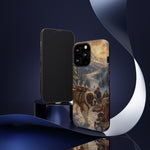 Saint Bernard Winter Rescue phone case | snowy mountain dog scene