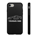 Third Gen Trans Am outline car Tough Phone Case racing graphic