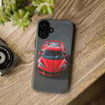 Red C8 Z06 Track Wing Tough Phone Case Cover Gift Art
