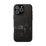 Black Classic C10 Truck Phone Case | Vintage Pickup Reflection, Minimal Auto Design