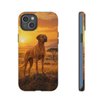 Rhodesian Ridgeback African Savanna Art Tough Phone Case
