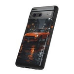 Orange Datsun 240Z on Rainy City Street phone case | Tough Cases