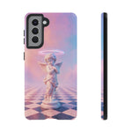 Praying Cherub Statue halo Vaporwave Aesthetic phone case
