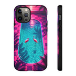 Neon Flamingo Pool Vaporwave Art Tough Phone Case