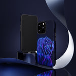 Neon Blue Tiger phone case | tough protective cover