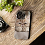 Persian Kitten Phone Case, Sleepy Macro Close-Up Portrait Cover
