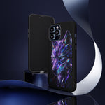 Holographic Wolf Phone Case, Fractured Prism Iridescent Cover