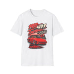 1988 Porsche 911 Turbo Slant Nose Cabriolet T-Shirt — Red Sports Car Graphic