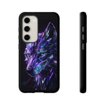 Holographic Wolf Phone Case, Fractured Prism Iridescent Cover