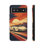 Retro Sunset Countach phone case | Sports car tough cover