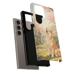 Akita under Cherry Blossoms Dog Breed Phone Case