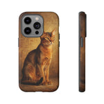 Abyssinian Warm Ticked Portrait Art Tough Phone Case