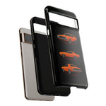 1970 Challenger Phone Case Orange, Three-View Vector Tough Cover