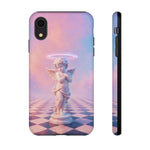 Praying Cherub Statue halo Vaporwave Aesthetic phone case