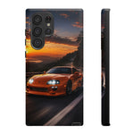 Supra MK4 Orange Touge Night JDM Speed Art Tough Phone Case