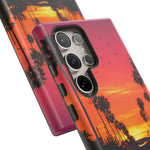 Matte Black Countach Sunset Tough Phone Case - Wedge Silhouette