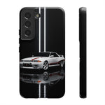 R32 Skyline Phone Case, White 91 JDM Sports Car Stripe Studio Cover