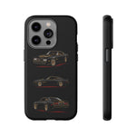Trans Am Phone Case Black Gold, Three-View Vector Tough Cover