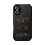 Trans Am Phone Case Black Gold, Three-View Vector Tough Cover