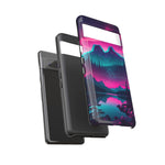 2 Rounds Canada Retina Artwork Vaporwave Phone Case – Landscape Aesthetic