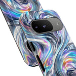 Chrome Metallic Swirl  Art Tough Phone Case
