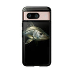 Snook Fishing Phone Case, Saltwater Portrait Black Cover, Gift