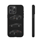 Black 300ZX Sports Car Tough Phone Case - Multi View