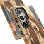 Guilty Basset Hound Phone Case, Muddy Watercolor Art Cover