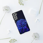 Neon Blue Tiger phone case | tough protective cover