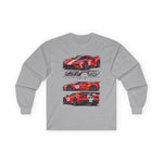 2018 Ford GT Red Sports Cars Racing Graphic Long Sleeve T-Shirt