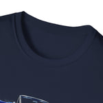 Blue 1963 Galaxie Convertible Illustration T-Shirt | Classic Car Art Tee