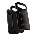 Trans Am Phone Case Black Gold, Three-View Vector Tough Cover