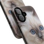 Ragdoll Kitten Phone Case, Blue Eyes Macro Portrait Cover, Gift