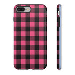 Pink Black Buffalo Plaid Phone Case