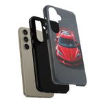 Red C8 Z06 Track Wing Tough Phone Case Cover Gift Art