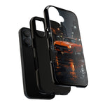 Orange Datsun 240Z on Rainy City Street phone case | Tough Cases