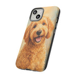 Goldendoodle Fluffy Curls Portrait Art Tough Phone Case