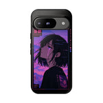 Melancholy Anime Girl Phone Case Vaporwave Tough Case